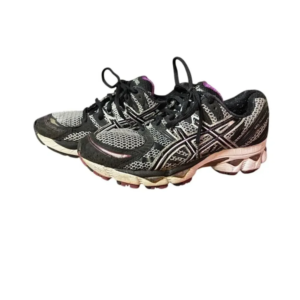 ASICS Gel T095N Women's 8 Running Shoes Gray Black Pink Athletic Sneakers